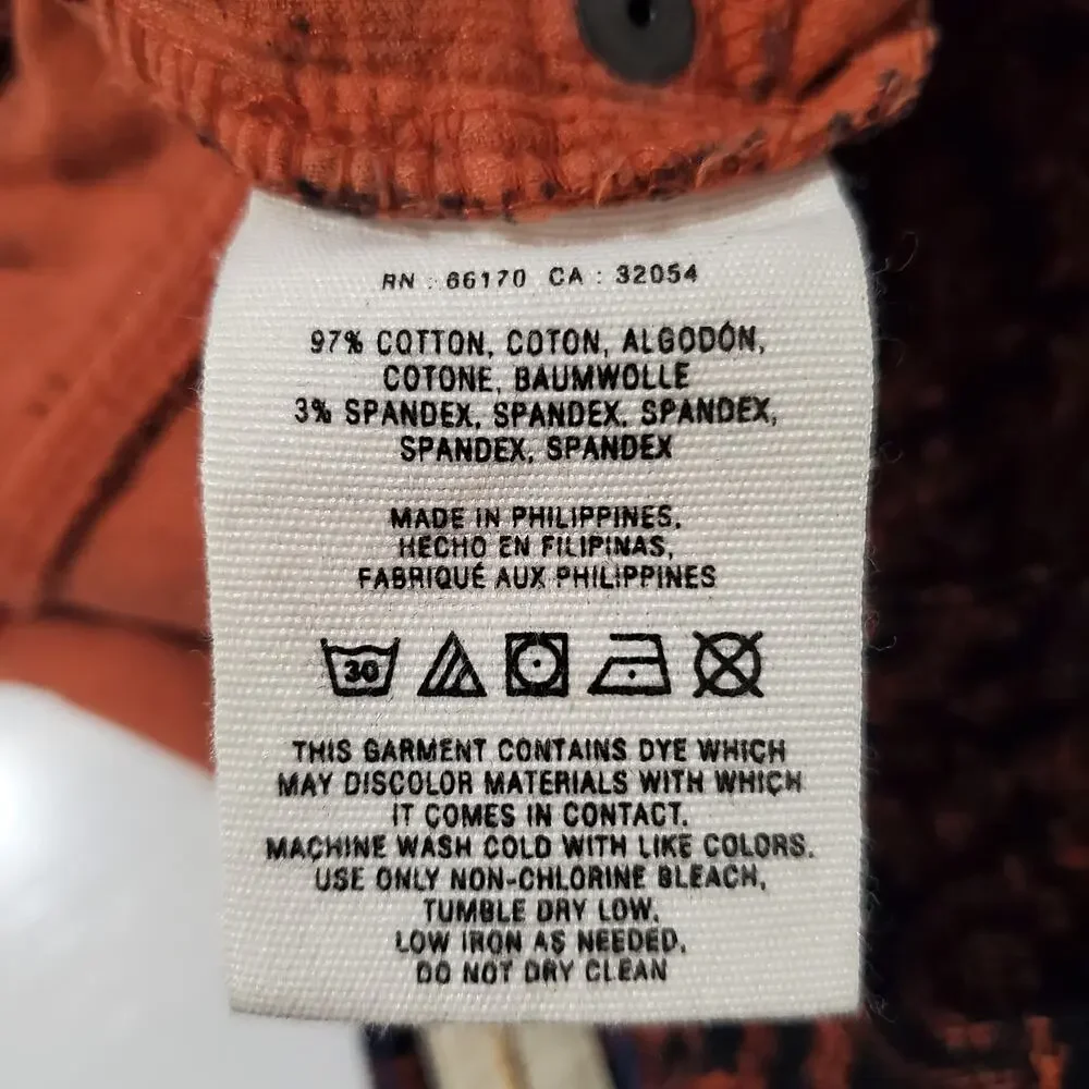 Pilcro and the Letterpress Serif Paisley Corduroy Hippie Pants Women's Size 26 - Picture 10 of 12